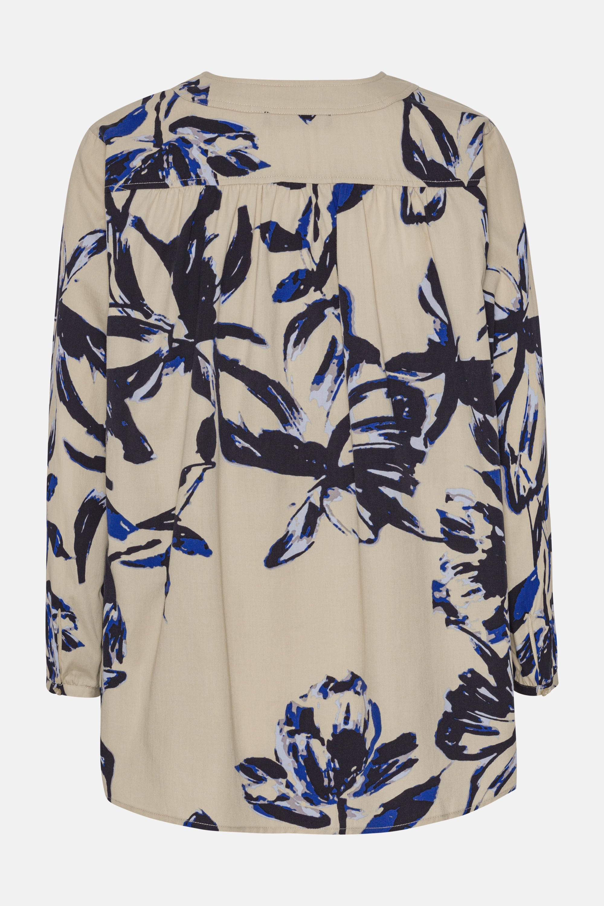 Shirt V-neck - Sand Artsy Stroke Flower